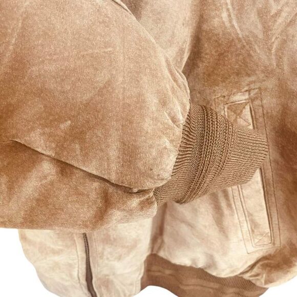 Roundtree & Yorke | Tan Suede Leather Bomber Jacket Size L | EUC - Picture 11 of 12